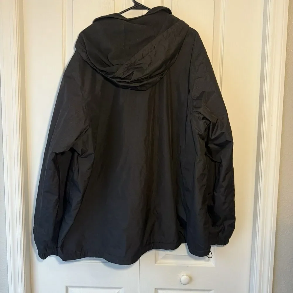 FREE TECH SOLID BLACK ZIP UP LINED JACKET 3XL (54-56) 3XXX